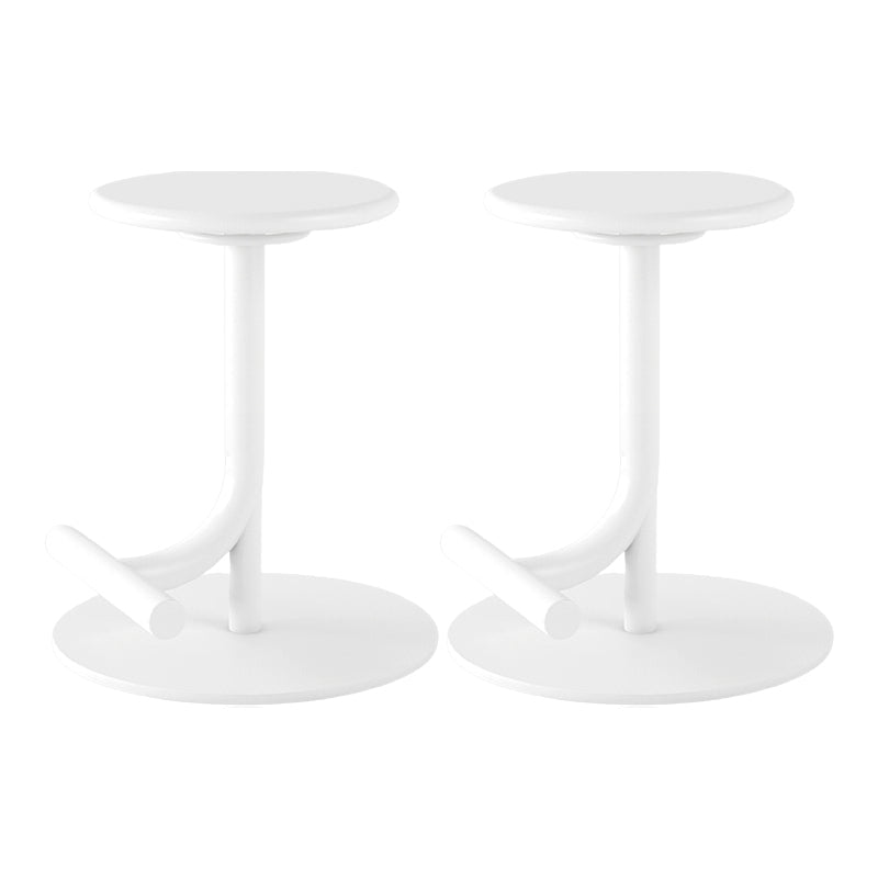 Taburete de bar con asiento redondo moderno y altura ajustable sin respaldo