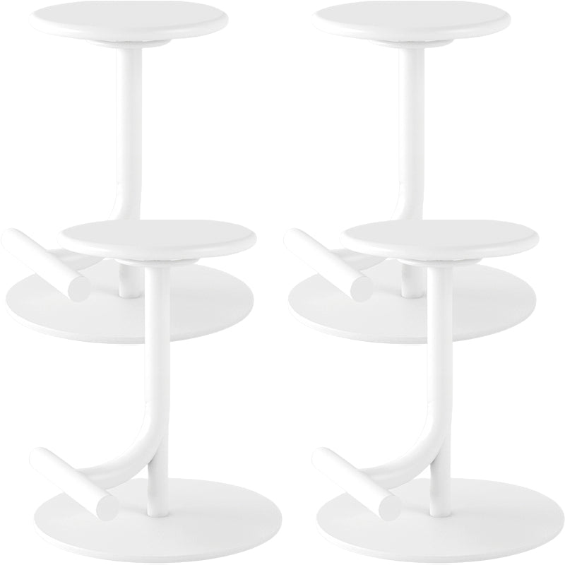 Taburete de bar con asiento redondo moderno y altura ajustable sin respaldo