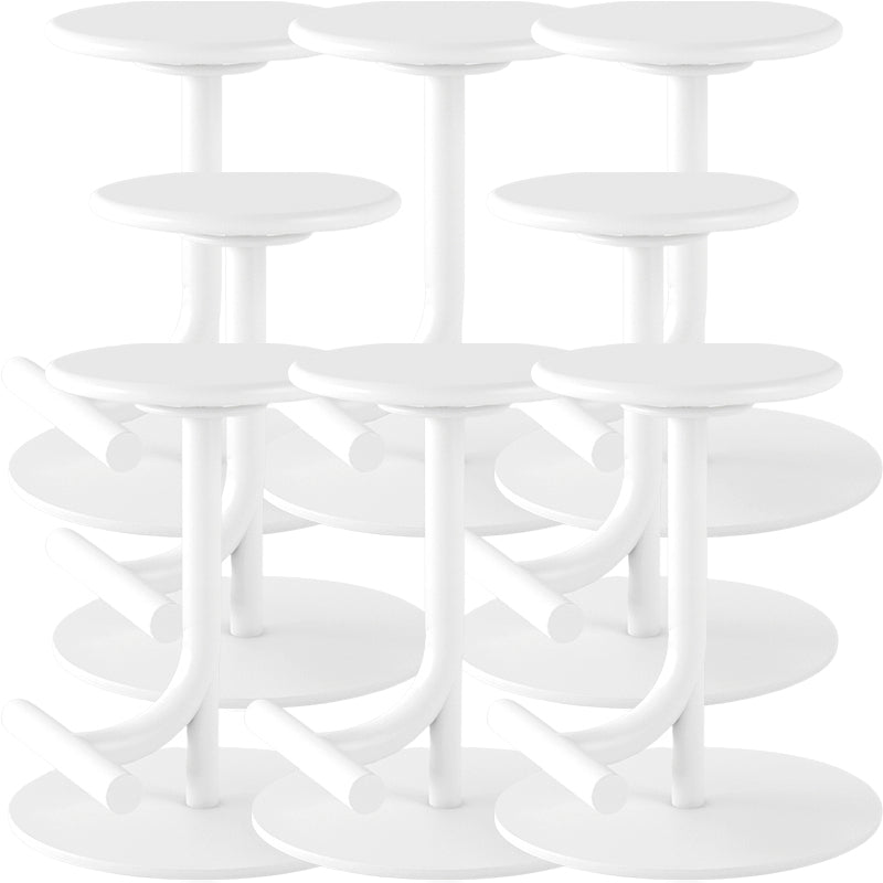 Taburete de bar con asiento redondo moderno y altura ajustable sin respaldo
