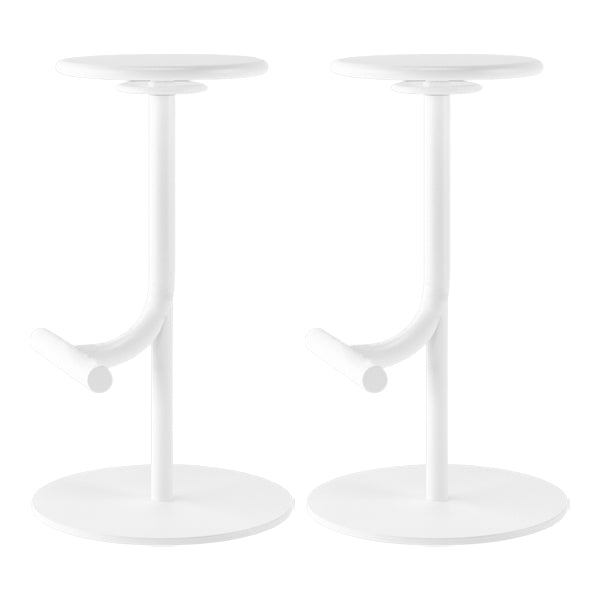 Taburete de bar con asiento redondo moderno y altura ajustable sin respaldo