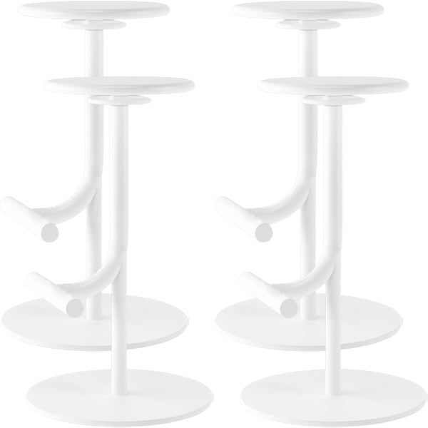 Taburete de bar con asiento redondo moderno y altura ajustable sin respaldo