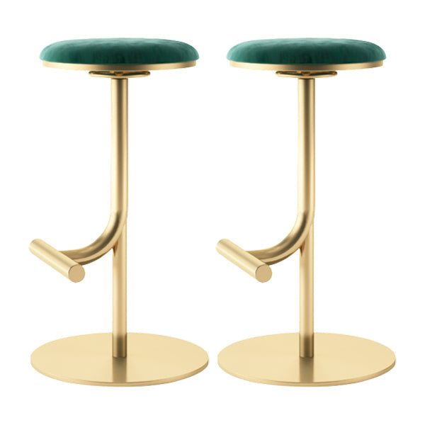 Taburete de bar con asiento redondo moderno y altura ajustable sin respaldo
