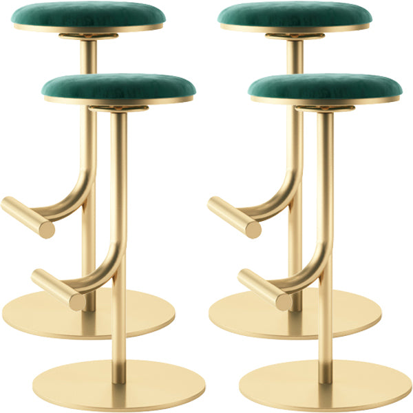 Taburete de bar con asiento redondo moderno y altura ajustable sin respaldo