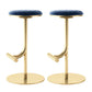 Taburete de bar con asiento redondo moderno y altura ajustable sin respaldo