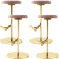 Taburete de bar con asiento redondo moderno y altura ajustable sin respaldo