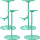 Taburete de bar con asiento redondo moderno y altura ajustable sin respaldo