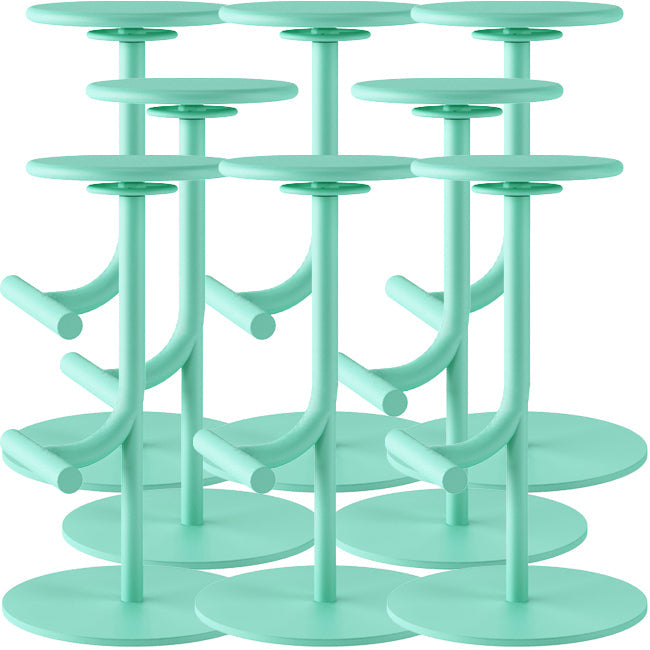 Taburete de bar con asiento redondo moderno y altura ajustable sin respaldo