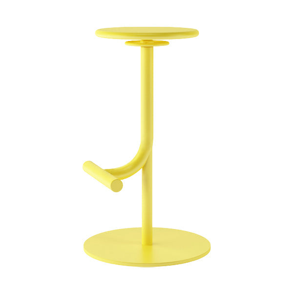 Taburete de bar con asiento redondo moderno y altura ajustable sin respaldo