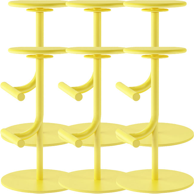 Taburete de bar con asiento redondo moderno y altura ajustable sin respaldo