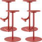 Taburete de bar con asiento redondo moderno y altura ajustable sin respaldo