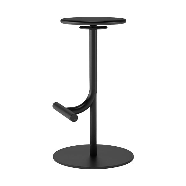 Taburete de bar con asiento redondo moderno y altura ajustable sin respaldo