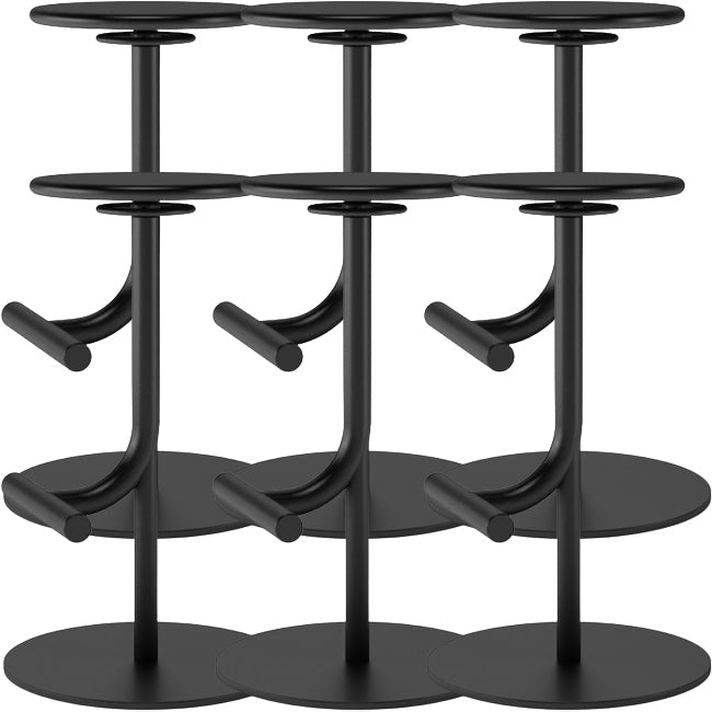 Taburete de bar con asiento redondo moderno y altura ajustable sin respaldo
