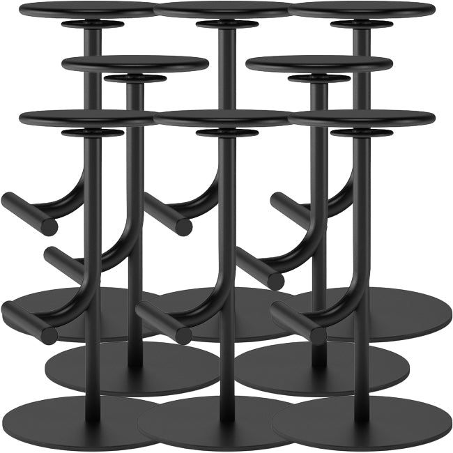Taburete de bar con asiento redondo moderno y altura ajustable sin respaldo
