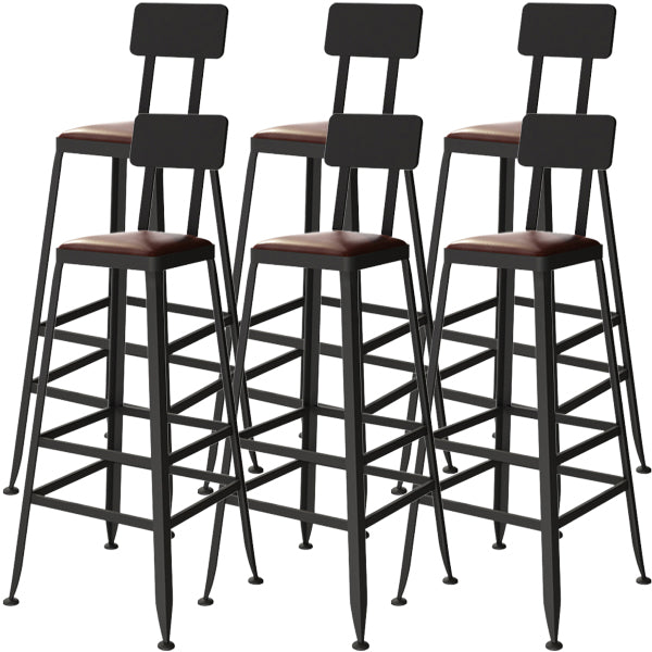 Industrial Black Base Counter Stool Iron Footrest Counter & Bar Stool