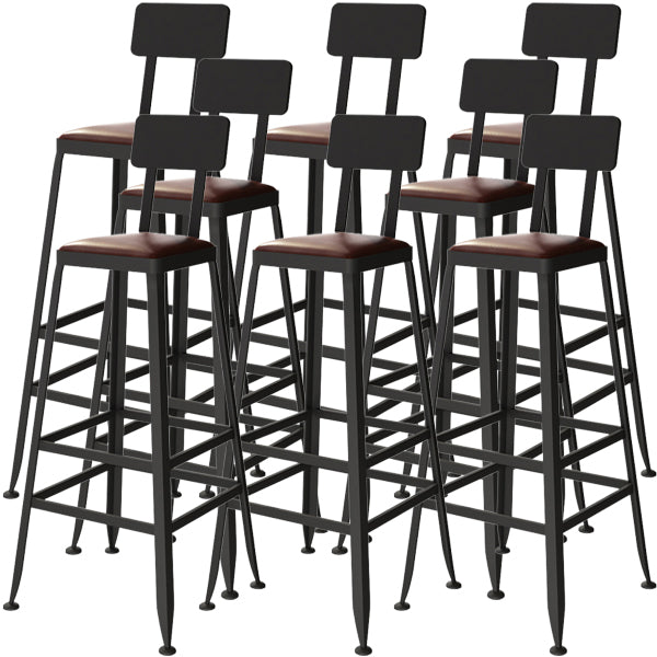Industrial Black Base Counter Stool Iron Footrest Counter & Bar Stool