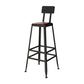 Industrial Black Base Counter Stool Iron Footrest Counter & Bar Stool