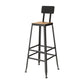 Industrial Black Base Counter Stool Iron Footrest Counter & Bar Stool