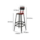 Industrial Black Base Counter Stool Iron Footrest Counter & Bar Stool