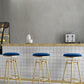 Scandinavian Metal Stool Upholstered Round Seat Counter Stool
