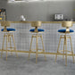 Scandinavian Metal Stool Upholstered Round Seat Counter Stool