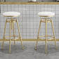 Scandinavian Metal Stool Upholstered Round Seat Counter Stool