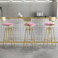 Scandinavian Metal Stool Upholstered Round Seat Counter Stool