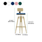 Scandinavian Metal Stool Upholstered Round Seat Counter Stool