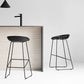 Scandinavian Pp Plastic Bar Stool Armless Stool with Steel Frame