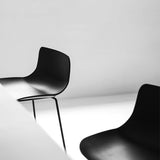 Sgabello da bar in plastica pp scandinavo sgabello senza braccio con telaio in acciaio