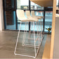 Scandinavian Pp Plastic Bar Stool Armless Stool with Steel Frame