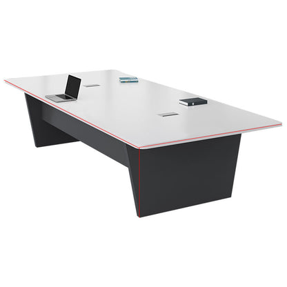 Moderne rechthoekige kantoorbureau wit houten schrijfbureau voor kantoor