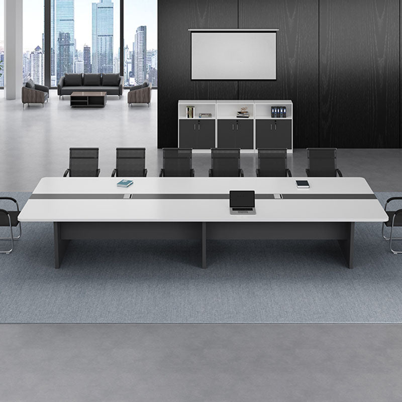 Moderne rechthoekige kantoorbureau wit houten schrijfbureau voor kantoor