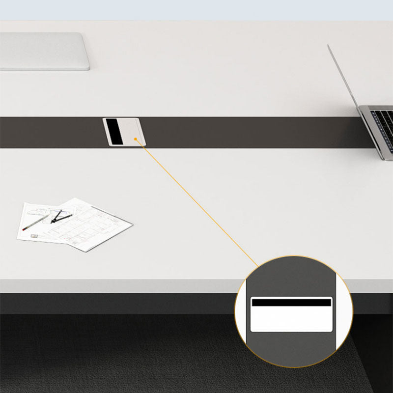 Moderne rechthoekige kantoorbureau wit houten schrijfbureau voor kantoor