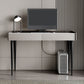 Contemporary Marble Office Desk Parsons With Metal Legs Writing Desk 31.5"L x 19.7"W x 29.5"H Grey Clearhalo 'furn' 'furn_office_desk' 'Furniture' 'Office Desks' 'Office Furniture' 'office_desk' 5916643
