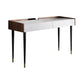 Contemporary Marble Office Desk Parsons With Metal Legs Writing Desk Nut-Brown Clearhalo 'furn' 'furn_office_desk' 'Furniture' 'Office Desks' 'Office Furniture' 'office_desk' 5916646