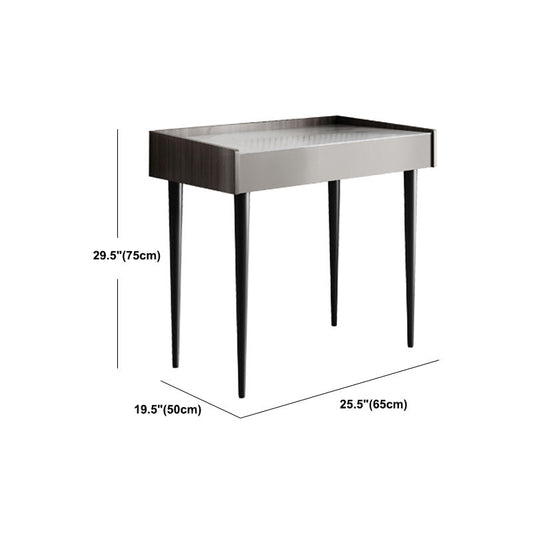 Contemporary Marble Office Desk Parsons With Metal Legs Writing Desk Clearhalo 'furn' 'furn_office_desk' 'Furniture' 'Office Desks' 'Office Furniture' 'office_desk' 5916661