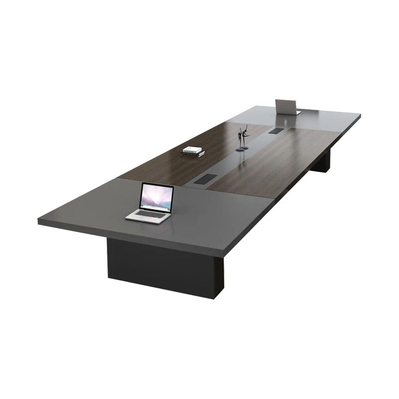 Modern Solid Wood Writing Desk Black Rectangular Office Desk 78.7"L x 39.4"W x 29.5"H Clearhalo 'furn' 'furn_office_desk' 'Furniture' 'Office Desks' 'Office Furniture' 'office_desk' 5916673
