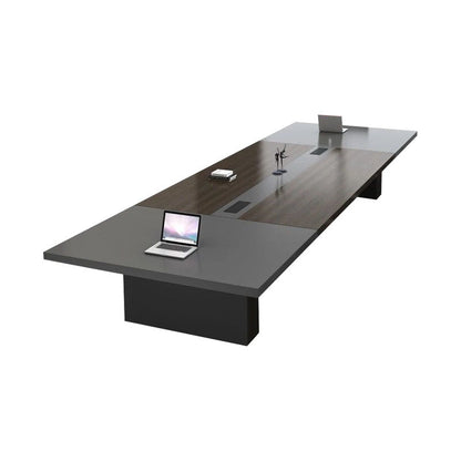 Modern Solid Wood Writing Desk Black Rectangular Office Desk 78.7"L x 39.4"W x 29.5"H Clearhalo 'furn' 'furn_office_desk' 'Furniture' 'Office Desks' 'Office Furniture' 'office_desk' 5916673
