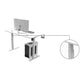 Contemporary Desk for Office Rectangular Gaming Desk in White/Black