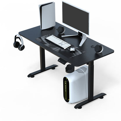 Contemporary Desk for Office Rectangular Gaming Desk in White/Black