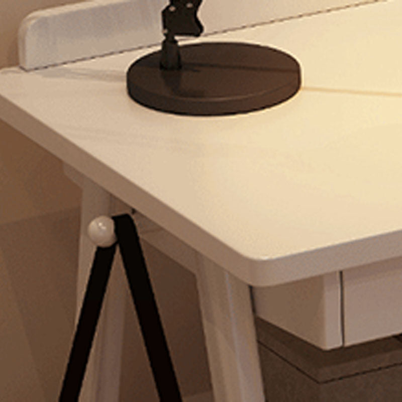 Rectangular Solid Wood Writing Desk Modern Trestle Writing Desk for Home