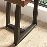 Brown Rectangular Office Bureau en bois Home Writing Bureau avec des jambes en métal