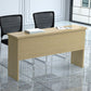 Modern Wooden Writing Desk Rectangular Desk with Shelf for Office