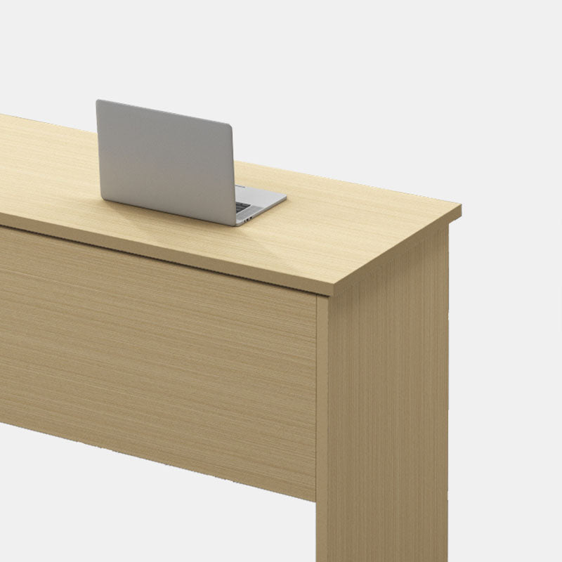 Modern Wooden Writing Desk Rectangular Desk with Shelf for Office