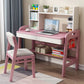 Modern Writing Desk Solid Wood Office Desk with Drawer for Bedroom Pink Clearhalo 'furn' 'furn_office_desk' 'Furniture' 'Office Desks' 'Office Furniture' 'office_desk' 5916783