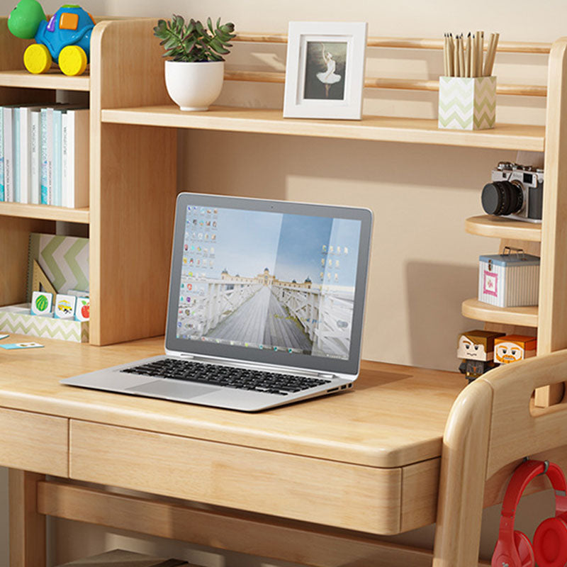 Modern Writing Desk Solid Wood Office Desk with Drawer for Bedroom Clearhalo 'furn' 'furn_office_desk' 'Furniture' 'Office Desks' 'Office Furniture' 'office_desk' 5916790