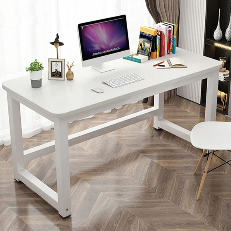 Industrial Writing Desk Manufactured Wood Office Desk for Home and Office White Clearhalo 'furn' 'furn_office_desk' 'Furniture' 'Office Desks' 'Office Furniture' 'office_desk' 5916856
