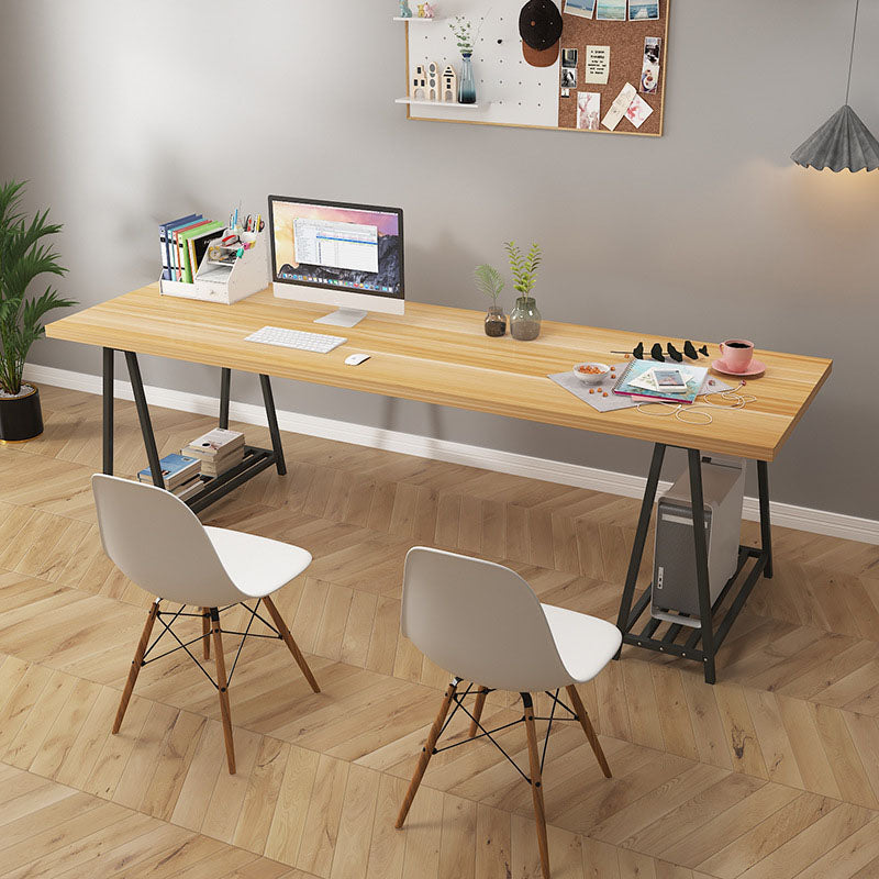 Manufactured Wood Rectangle Writing Desk Home Glam Office Desk Black Yellow Clearhalo 'furn' 'furn_office_desk' 'Furniture' 'Office Desks' 'Office Furniture' 'office_desk' 5916949