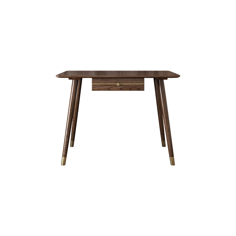 Glam Office Desk Rectangular Brown Solid Wood Writing Desk for Home 46"L x 22"W x 29"H Clearhalo 'furn' 'furn_office_desk' 'Furniture' 'Office Desks' 'Office Furniture' 'office_desk' 5916970