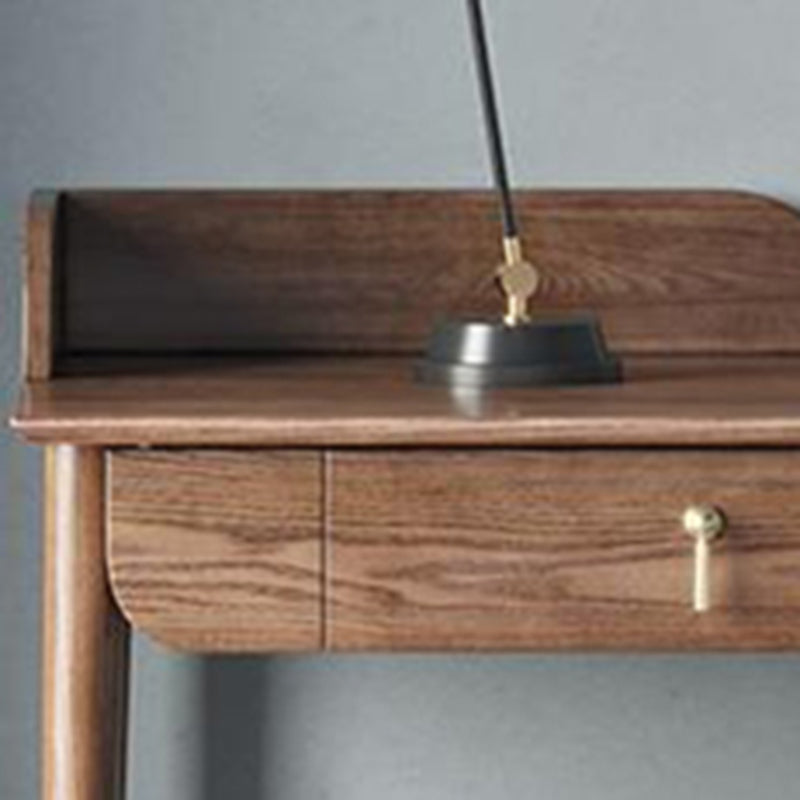 Glam Office Desk Rectangular Brown Solid Wood Writing Desk for Home Clearhalo 'furn' 'furn_office_desk' 'Furniture' 'Office Desks' 'Office Furniture' 'office_desk' 5916978